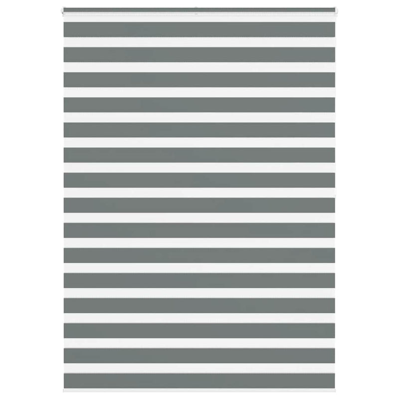 Jaluzea tip zebra gri închis lățime țesătură 155,9 cm poliester