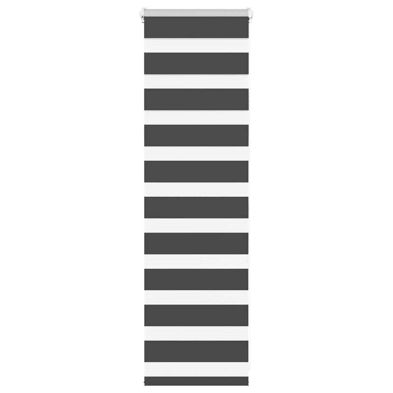 Jaluzea tip zebra neagră lățime țesătură 45,9 cm poliester