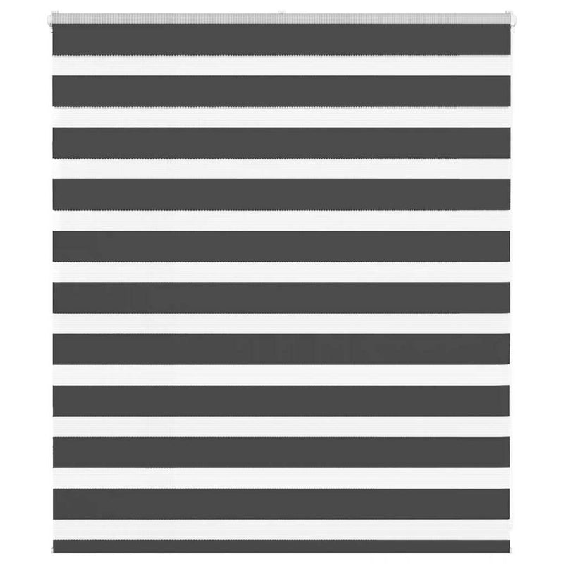 Jaluzea tip zebra neagră lățime țesătură 130,9 cm poliester