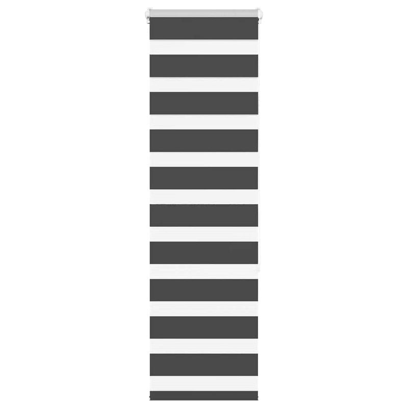 Jaluzea tip zebra neagră lățime țesătură 40,9 cm poliester