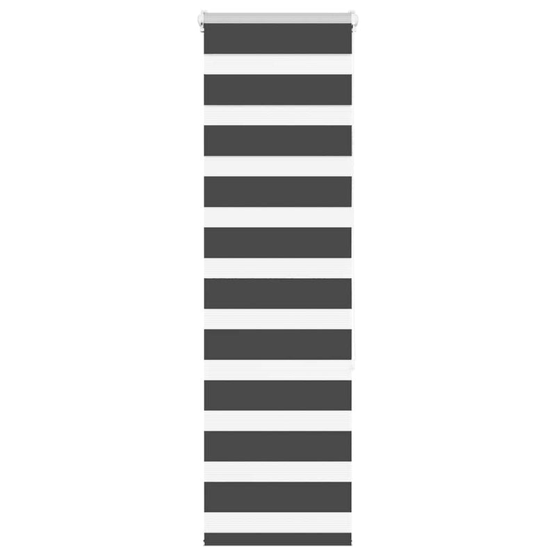 Jaluzea tip zebra neagră lățime țesătură 45,9 cm poliester