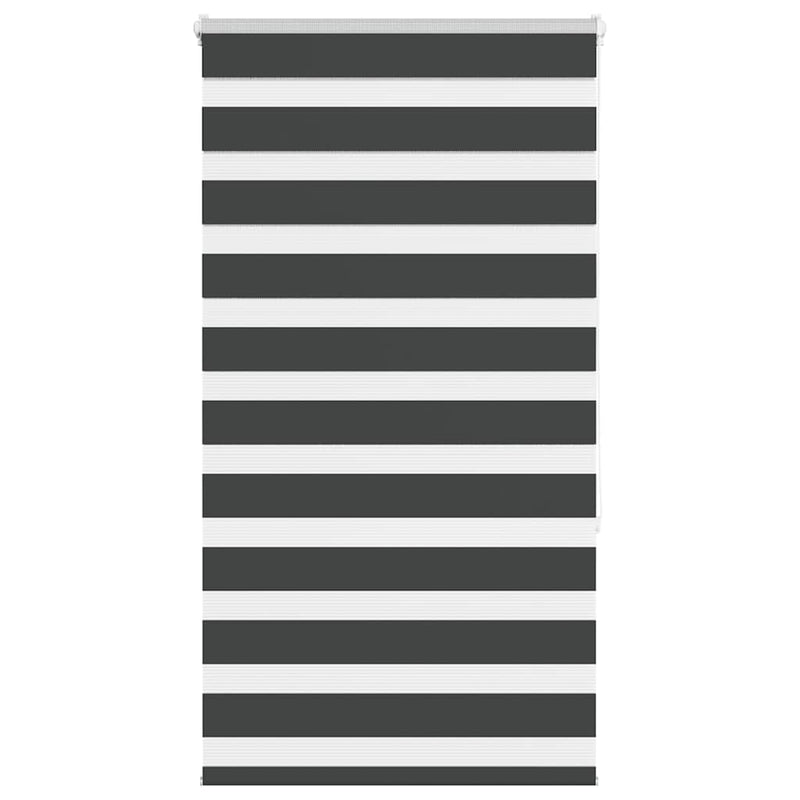Jaluzea tip zebra neagră lățime țesătură 80,9 cm poliester