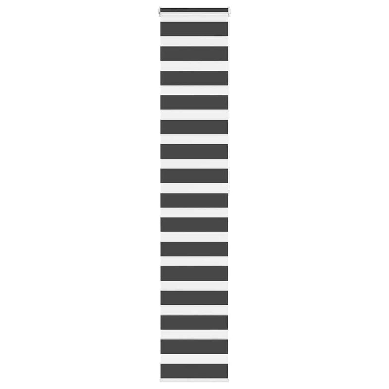 Jaluzea tip zebra neagră lățime țesătură 40,9 cm poliester