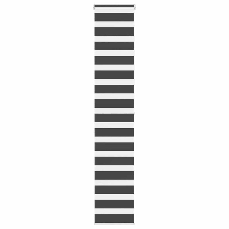 Jaluzea tip zebra neagră lățime țesătură 45,9 cm poliester