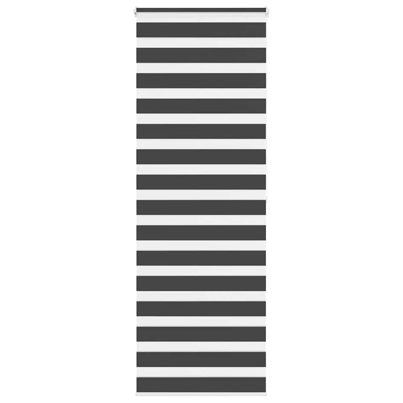 Jaluzea tip zebra neagră lățime țesătură 85,9 cm poliester