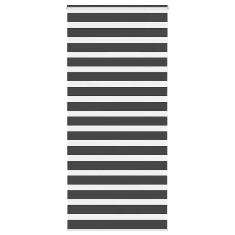 Jaluzea tip zebra neagră lățime țesătură 90,9 cm poliester
