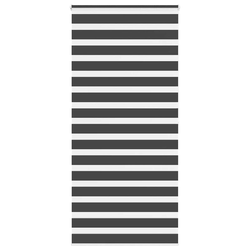 Jaluzea tip zebra neagră lățime țesătură 110,9 cm poliester