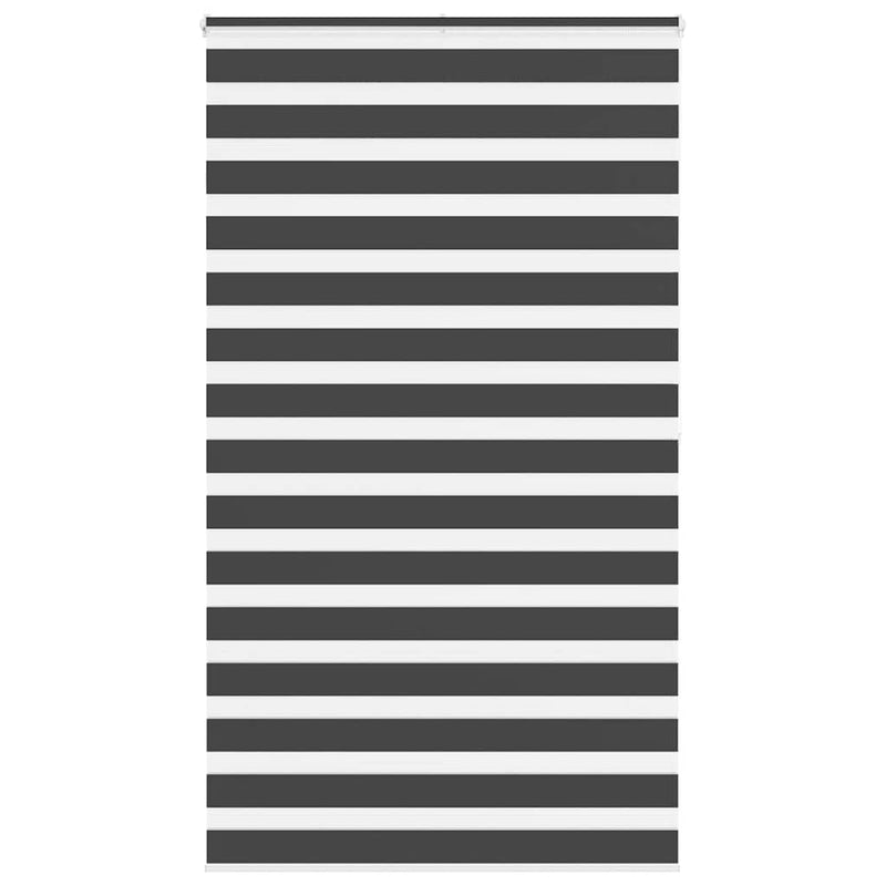 Jaluzea tip zebra neagră lățime țesătură 120,9 cm poliester