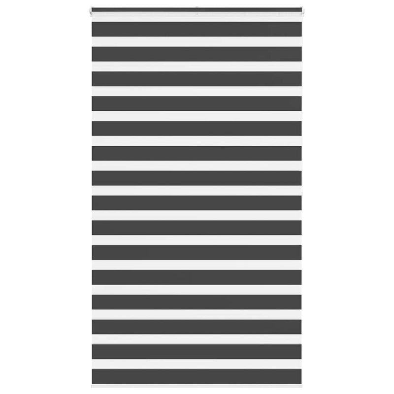 Jaluzea tip zebra neagră lățime țesătură 125,9 cm poliester