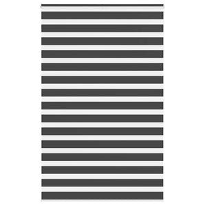 Jaluzea tip zebra neagră lățime țesătură 135,9 cm poliester