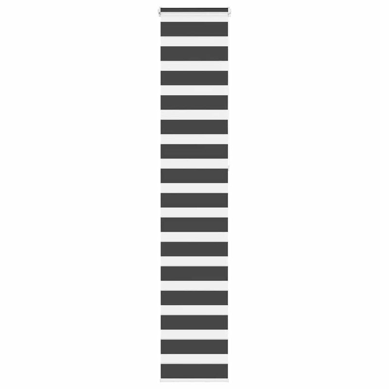 Jaluzea tip zebra neagră lățime țesătură 40,9 cm poliester