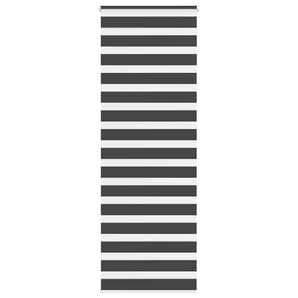 Jaluzea tip zebra neagră lățime țesătură 75,9 cm poliester