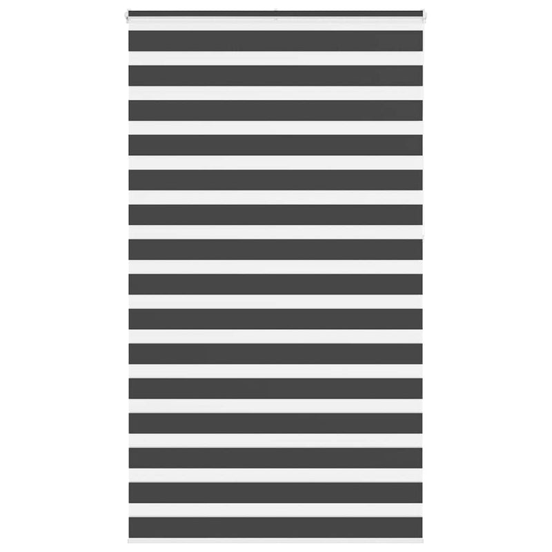 Jaluzea tip zebra neagră lățime țesătură 115,9 cm poliester