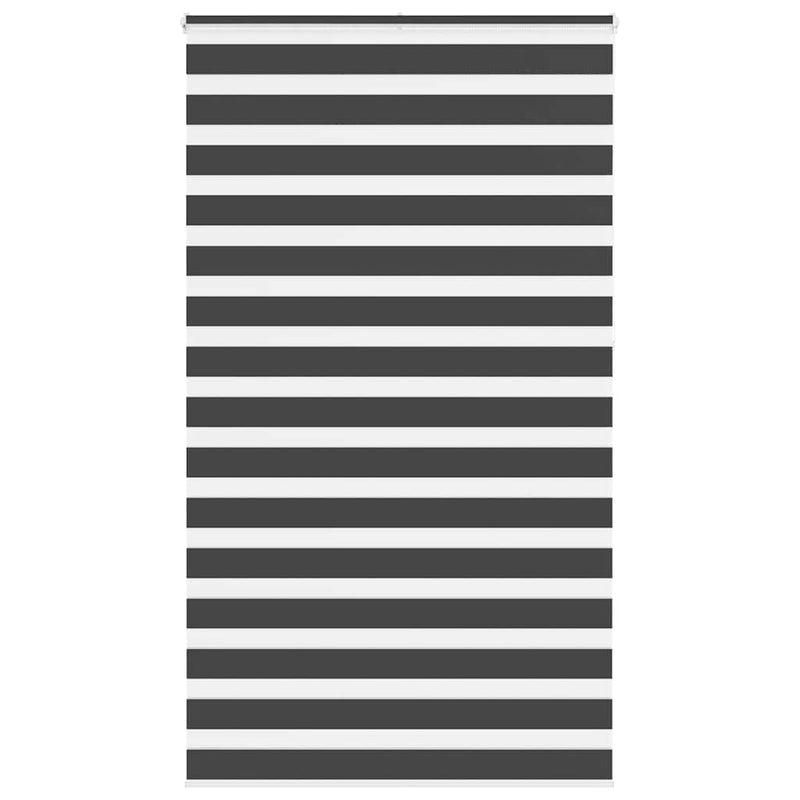 Jaluzea tip zebra neagră lățime țesătură 125,9 cm poliester
