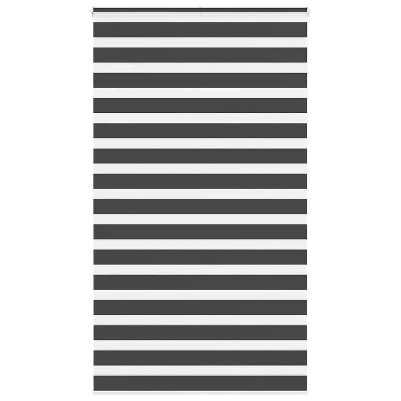 Jaluzea tip zebra neagră lățime țesătură 130,9 cm poliester