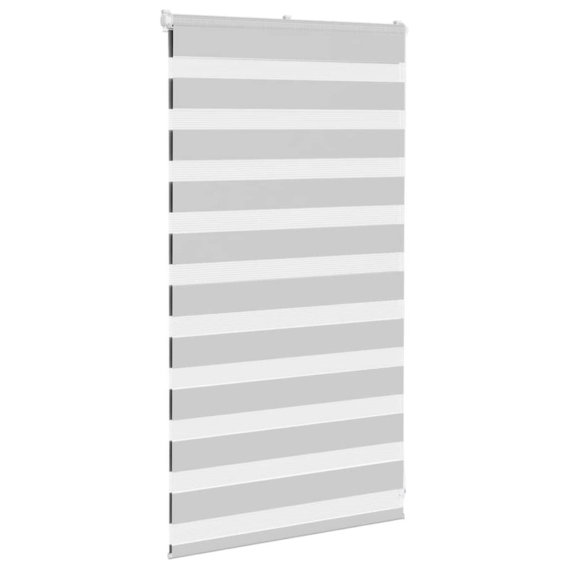 Jaluzea tip zebra gri deschis lățime țesătură 65,9 cm poliester