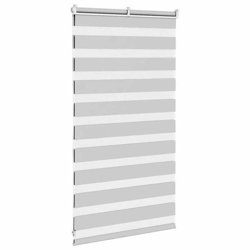 Jaluzea tip zebra gri deschis lățime țesătură 65,9 cm poliester