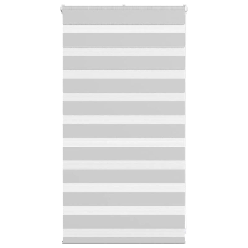 Jaluzea tip zebra gri deschis lățime țesătură 85,9 cm poliester