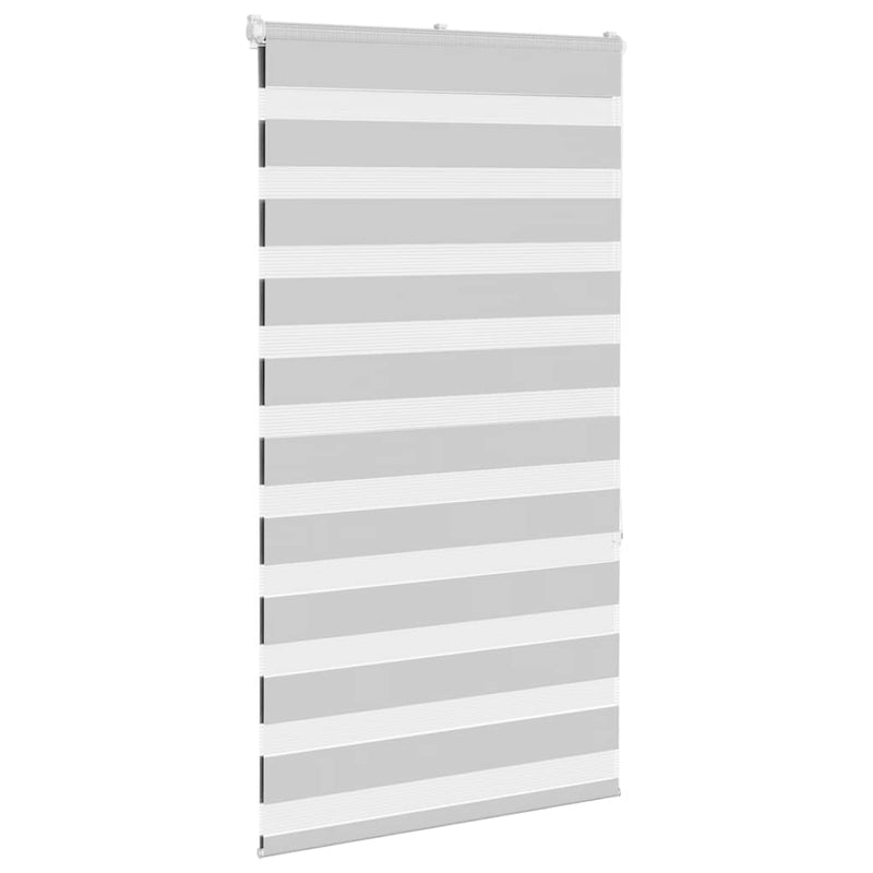 Jaluzea tip zebra gri deschis lățime țesătură 75,9 cm poliester