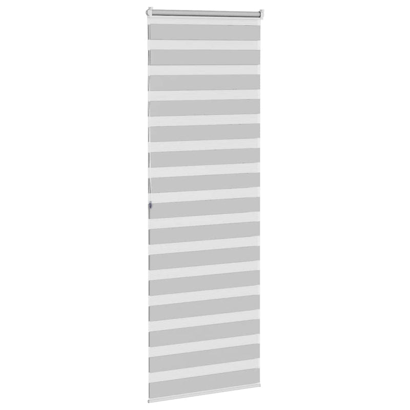 Jaluzea tip zebra gri deschis lățime țesătură 75,9 cm poliester