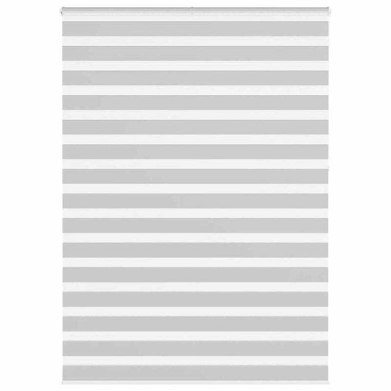 Jaluzea tip zebra gri deschis lățime țesătură 155,9cm poliester