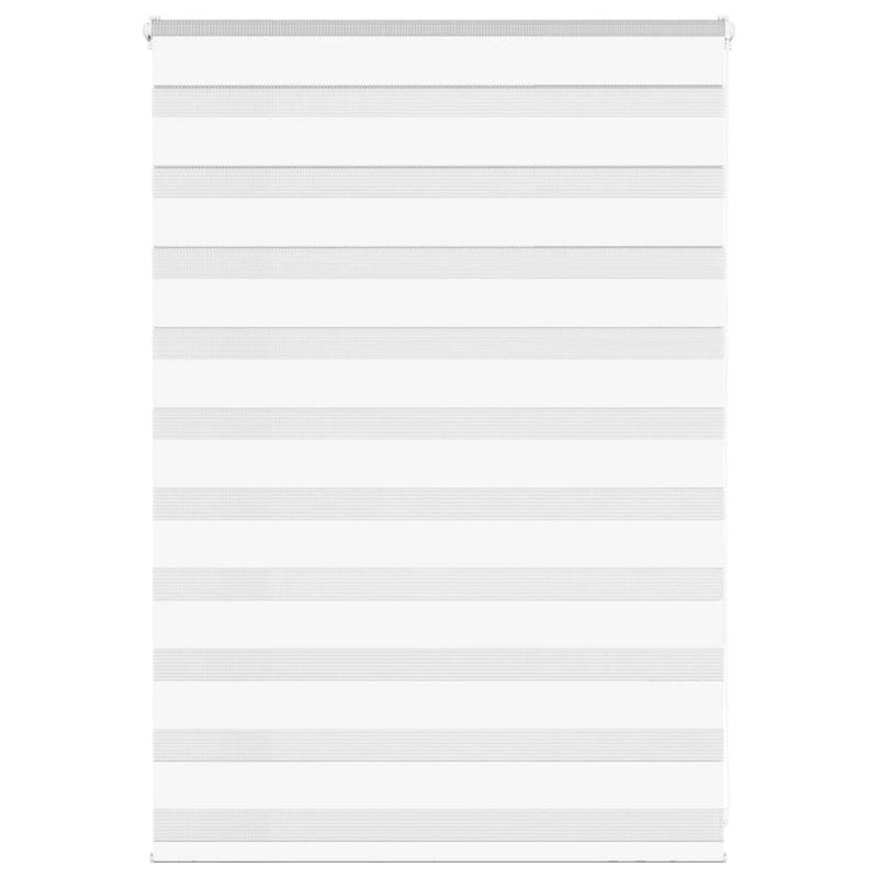 Jaluzea tip zebra alb lățime țesătură 100,9 cm poliester