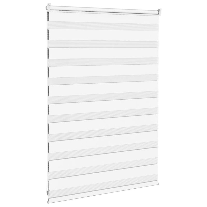 Jaluzea tip zebra alb lățime țesătură 100,9 cm poliester