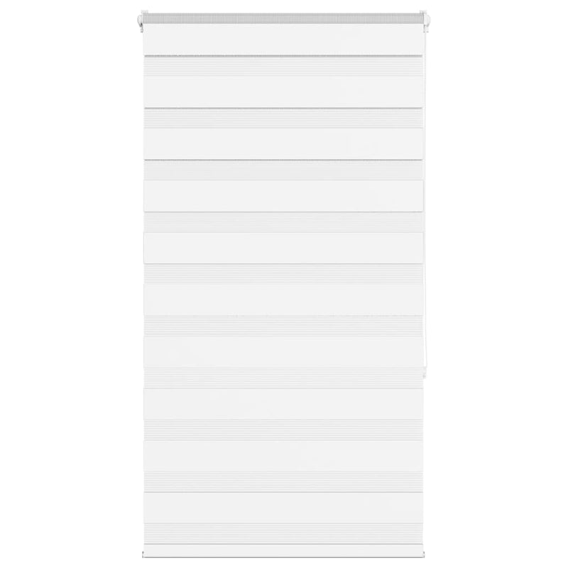 Jaluzea tip zebra alb lățime țesătură 85,9 cm poliester