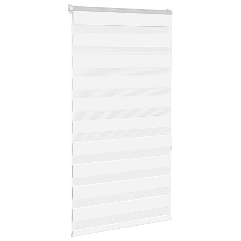 Jaluzea tip zebra alb lățime țesătură 85,9 cm poliester
