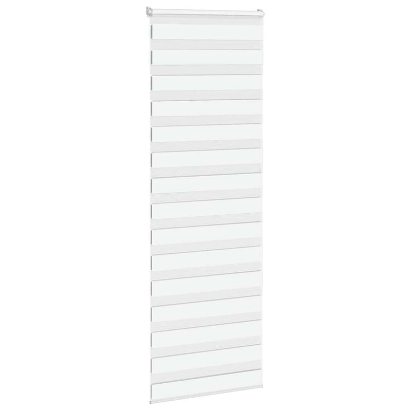 Jaluzea tip zebra alb lățime țesătură 85,9 cm poliester