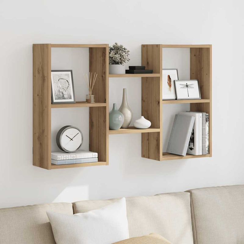 Raft de perete, lemn artizanal, 96x18x60 cm, lemn prelucrat