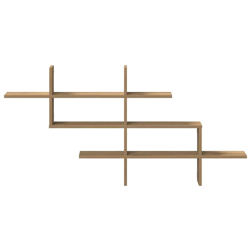 Raft de perete stejar artizanal 124,5x18x60,5 cm lemn prelucrat