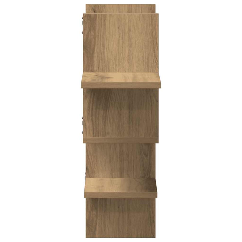 Raft de perete stejar artizanal 124,5x18x60,5 cm lemn prelucrat