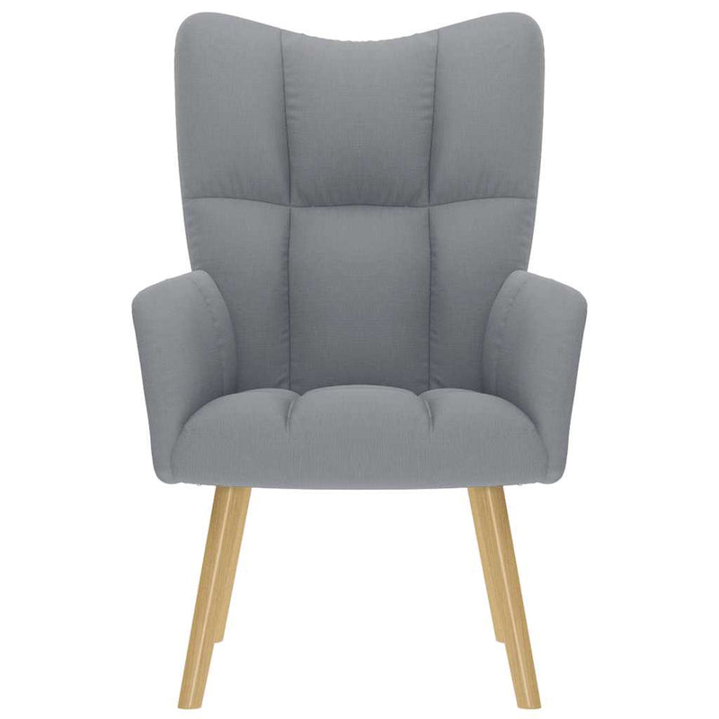 Scaun de relaxare, gri deschis, material textil