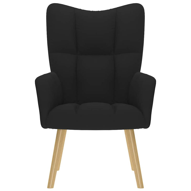 Scaun de relaxare, negru, material textil
