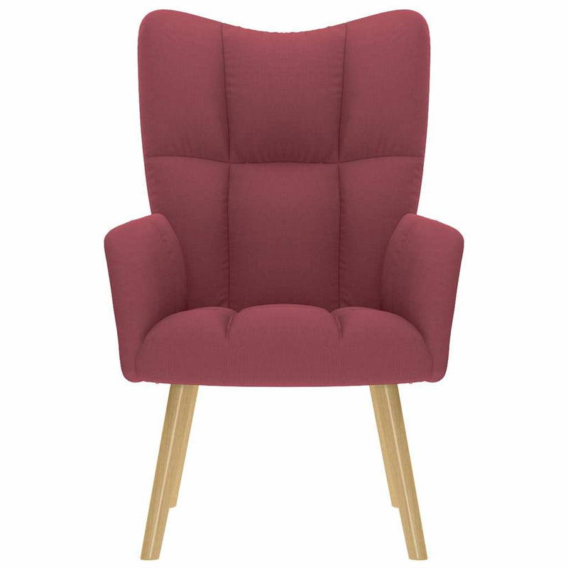 Scaun de relaxare, roșu vin, material textil