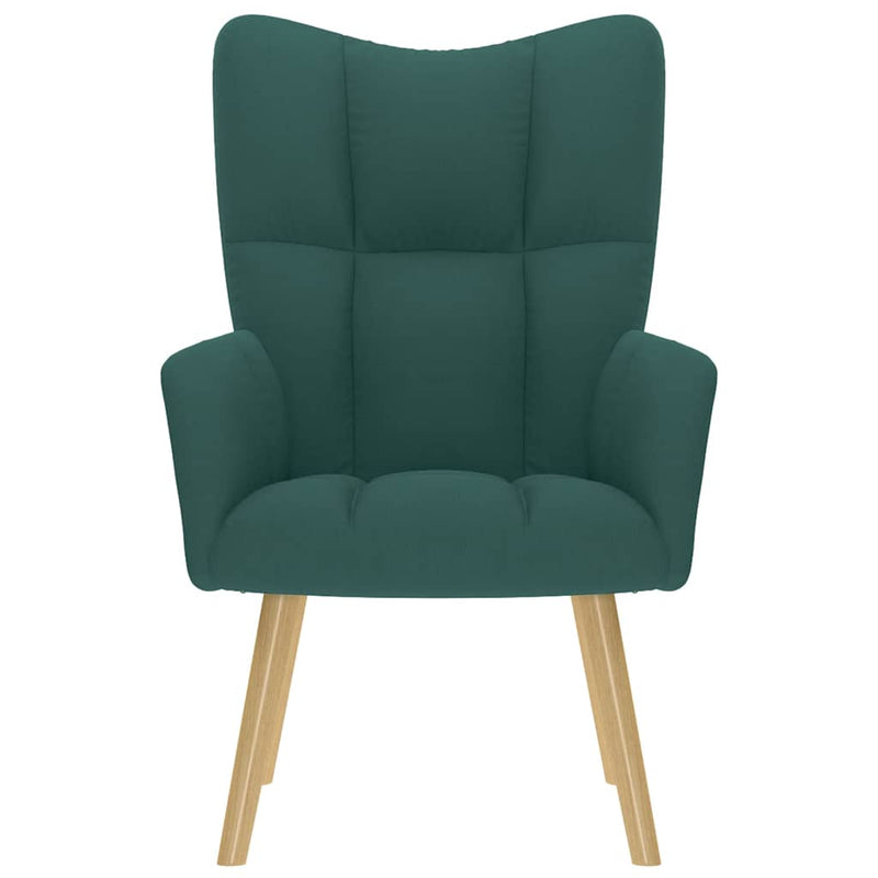 Scaun de relaxare, verde închis, material textil