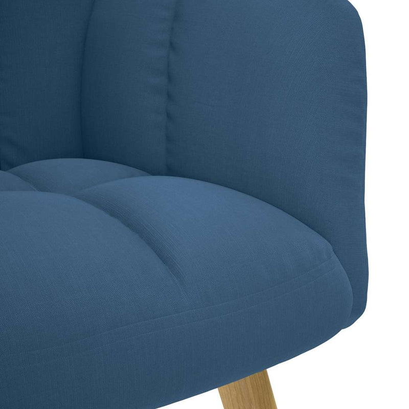 Scaun de relaxare, albastru, material textil