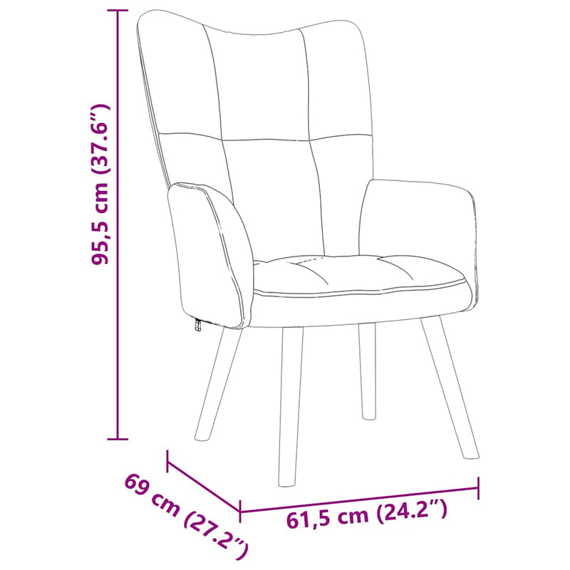 Scaun de relaxare, albastru, material textil