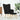Scaun de relaxare cu taburet, negru, textil
