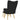 Scaun de relaxare cu taburet, negru, textil