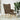 Scaun de relaxare cu taburet, maro, textil
