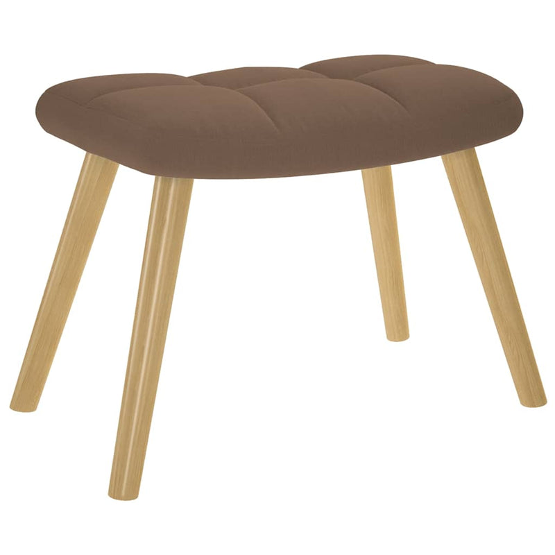 Scaun de relaxare cu taburet, maro, textil