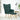 Scaun de relaxare cu taburet, verde închis, textil