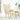 Scaun de relaxare cu taburet, crem, textil