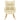 Scaun de relaxare cu taburet, crem, textil