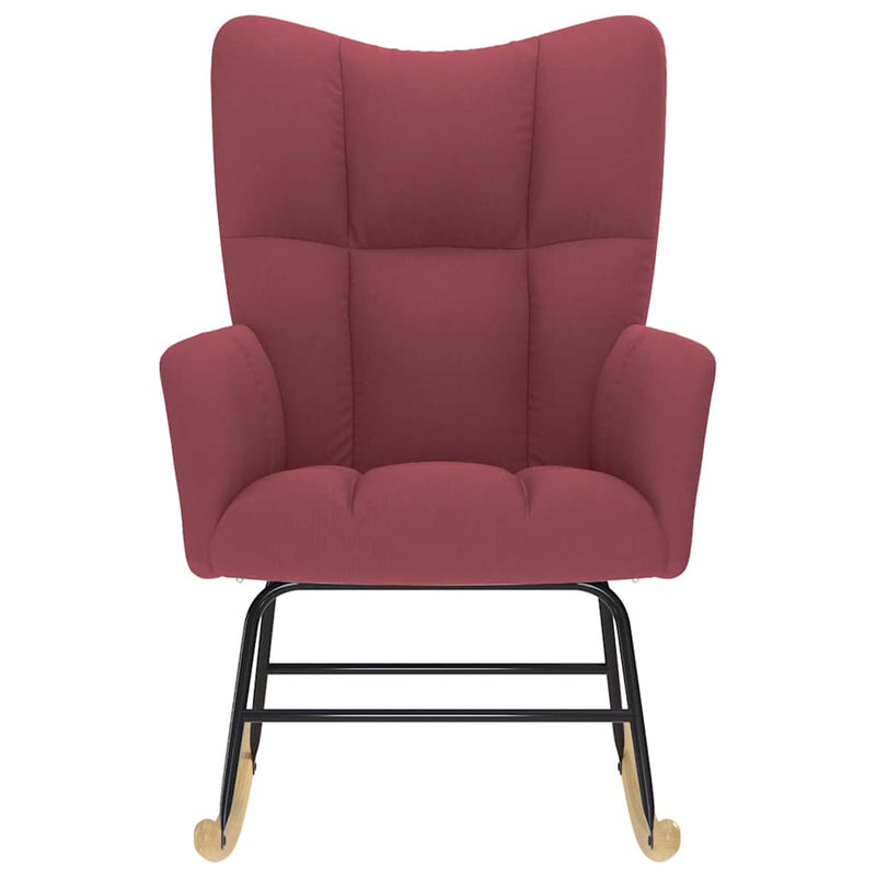 Scaun balansoar, roșu vin, material textil