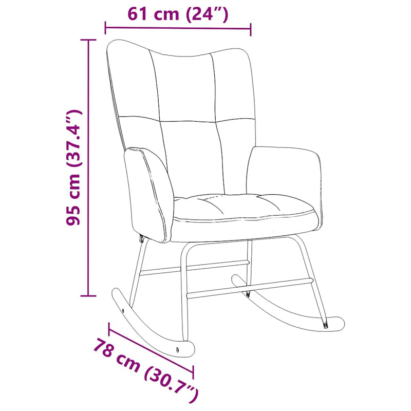 Scaun balansoar, verde închis, material textil