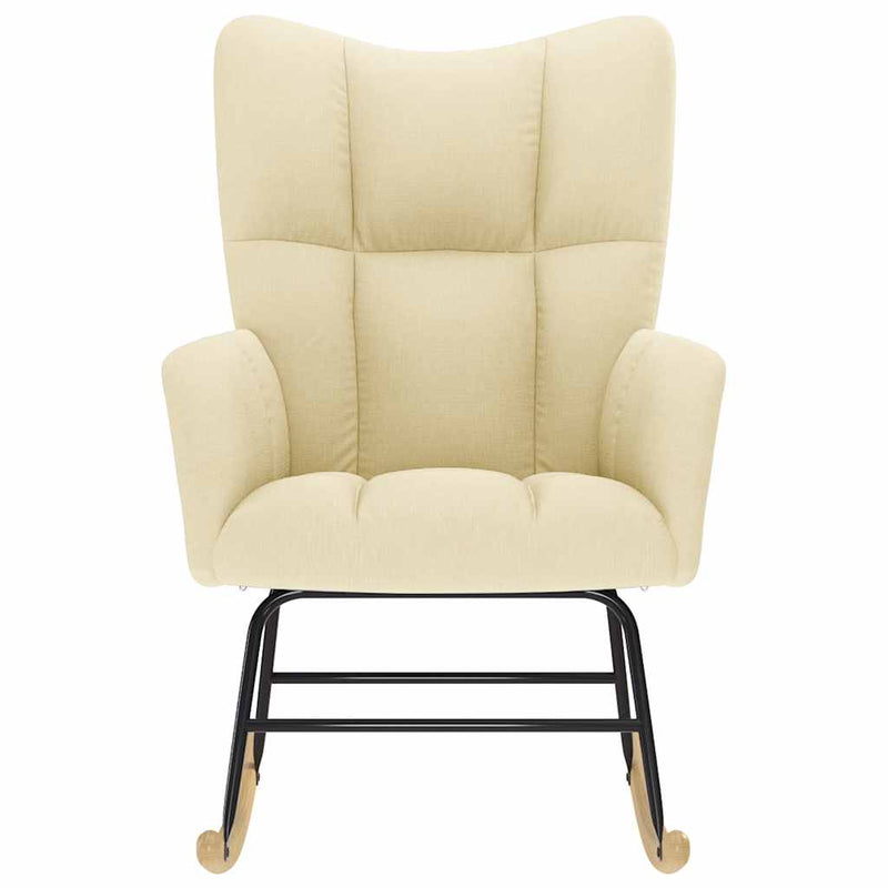 Scaun balansoar, crem, material textil