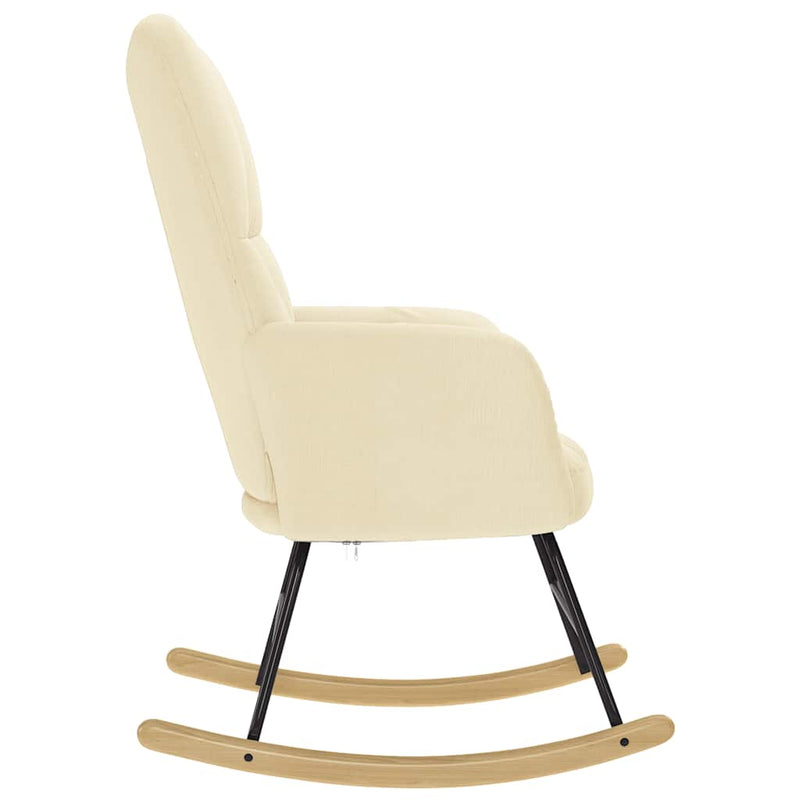 Scaun balansoar, crem, material textil